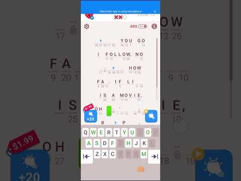 Video guide by The Gamer?: Cryptogram Level 13 #cryptogram