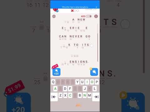 Video guide by The Gamer?: Cryptogram Level 23 #cryptogram