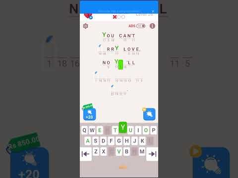 Video guide by The Gamer?: Cryptogram Level 26 #cryptogram