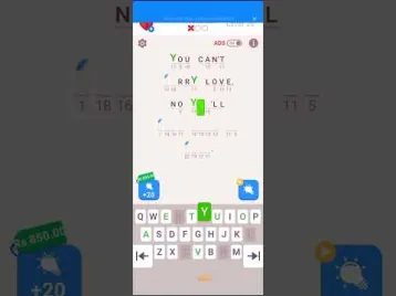 Video guide by The Gamer?: Cryptogram Level 26 #cryptogram