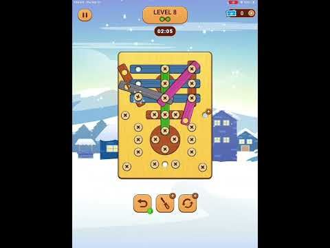 Video guide by Cyrus gaming: Wood Nuts & Bolts, Screw Level 8 #woodnutsamp