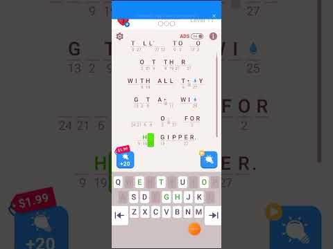 Video guide by The Gamer?: Cryptogram Level 11 #cryptogram