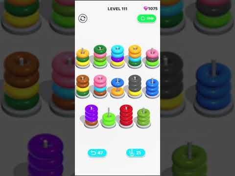 Video guide by Mobile games: Hoop Stack Level 111 #hoopstack