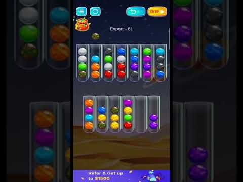 Video guide by Gaming ZAR Channel: Golden Bubble Sort Level 61 #goldenbubblesort