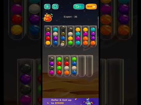 Video guide by Gaming ZAR Channel: Golden Bubble Sort Level 36 #goldenbubblesort