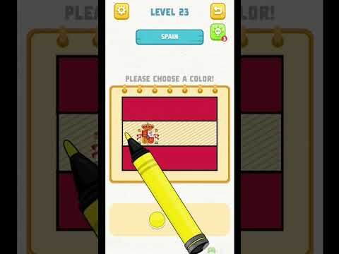 Video guide by Mas Arul Gaming: Flag Painting Puzzle Level 23 #flagpaintingpuzzle