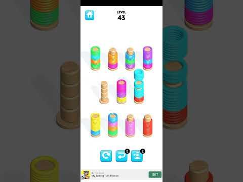 Video guide by All Games Here : Slinky Sort Puzzle Level 43 #slinkysortpuzzle