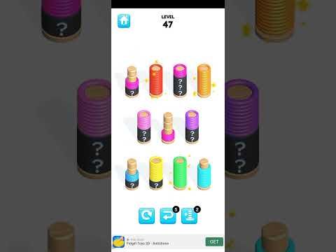 Video guide by All Games Here : Slinky Sort Puzzle Level 47 #slinkysortpuzzle