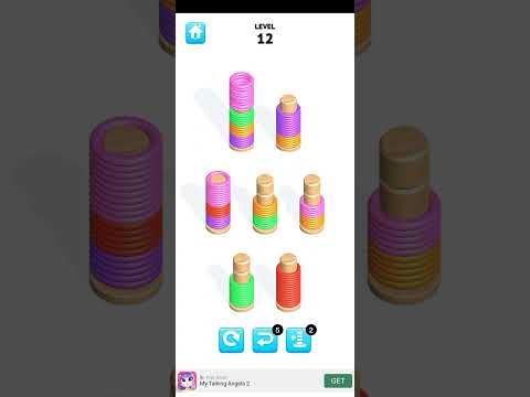 Video guide by All Games Here : Slinky Sort Puzzle Level 12 #slinkysortpuzzle