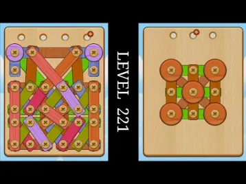 Video guide by DB2 Gaming: Wood Nuts & Bolts Puzzle Level 221 #woodnutsamp