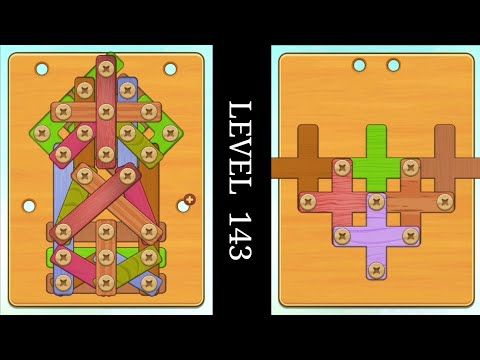 Video guide by DB2 Gaming: Wood Nuts & Bolts Puzzle Level 143 #woodnutsamp