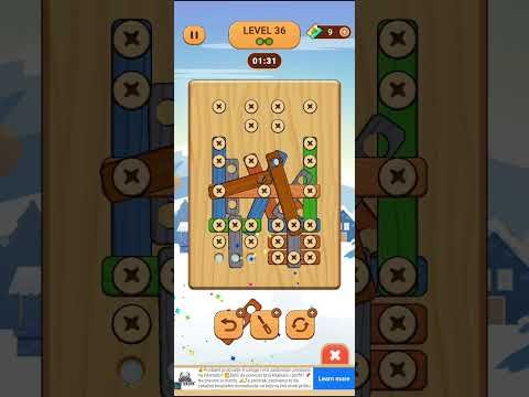 Video guide by MobileGamesWalkthroughs: Wood Nuts & Bolts, Screw Level 36 #woodnutsamp