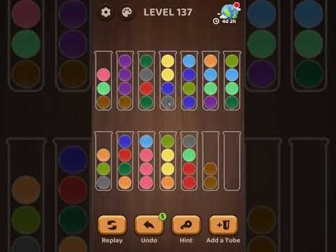 Video guide by Marcela Martinez: Ball Sort Puzzle Level 137 #ballsortpuzzle