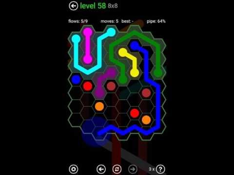 Video guide by Play4Fun: Flow Free: Hexes Level 58 #flowfreehexes