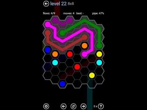 Video guide by Play4Fun: Flow Free: Hexes  - Level 22 #flowfreehexes