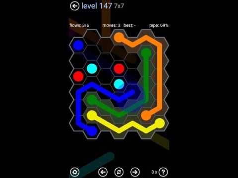 Video guide by Play4Fun: Flow Free: Hexes  - Level 147 #flowfreehexes