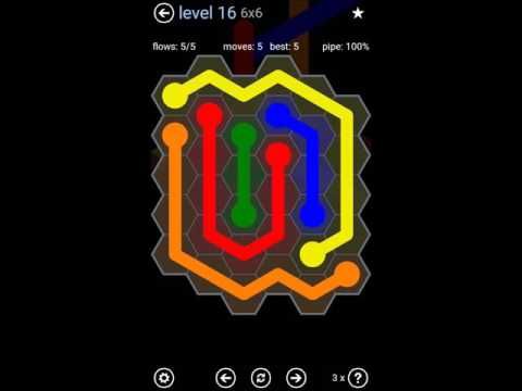 Video guide by Play4Fun: Flow Free: Hexes  - Level 16 #flowfreehexes