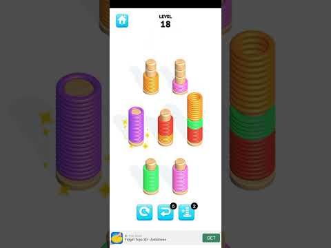 Video guide by All Games Here : Slinky Sort Puzzle Level 18 #slinkysortpuzzle