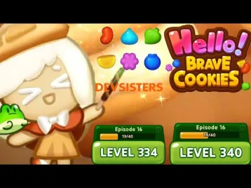 Video guide by Jelly Sapinho: Hello! Brave Cookies Level 334 #hellobravecookies