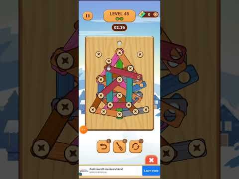 Video guide by MobileGamesWalkthroughs: Wood Nuts & Bolts, Screw Level 45 #woodnutsamp