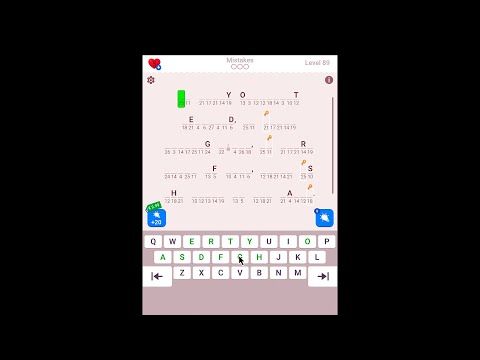Video guide by Gameplay by Gift Codes for Games: Cryptogram Level 89 #cryptogram