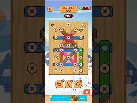 Video guide by MobileGamesWalkthroughs: Wood Nuts & Bolts, Screw Level 88 #woodnutsamp