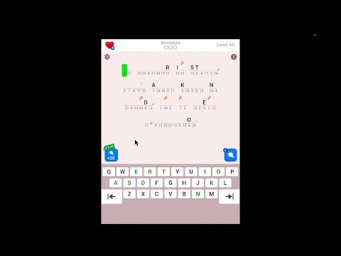 Video guide by Gameplay by Gift Codes for Games: Cryptogram Level 69 #cryptogram