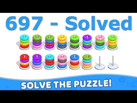 Video guide by Mobile Puzzle Games: Hoop Stack Level 697 #hoopstack