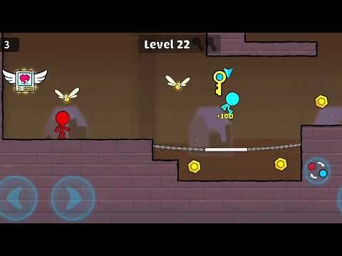 Video guide by ?????????: Red and Blue Stickman 2 Level 22 #redandblue