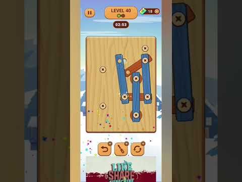 Video guide by Screw Driver Gaming Official Tamil: Wood Nuts & Bolts, Screw Level 40 #woodnutsamp