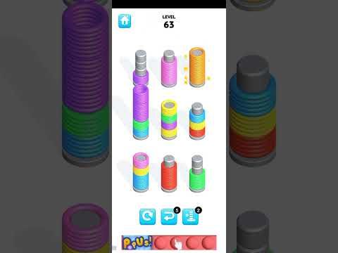 Video guide by All Games Here : Slinky Sort Puzzle Level 63 #slinkysortpuzzle