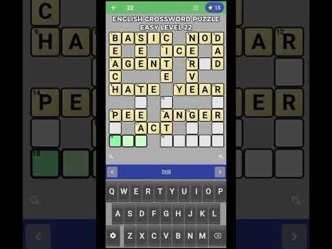 Video guide by The Bubbly Lili: English Crossword Puzzle Level 22 #englishcrosswordpuzzle