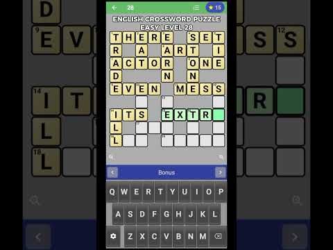 Video guide by The Bubbly Lili: English Crossword Puzzle Level 28 #englishcrosswordpuzzle