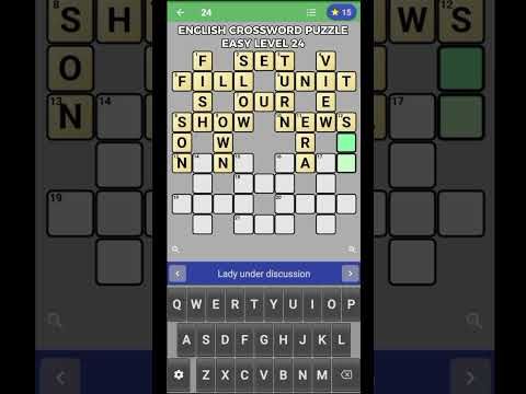 Video guide by The Bubbly Lili: English Crossword Puzzle Level 24 #englishcrosswordpuzzle