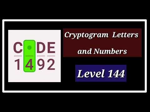 Video guide by الأستاذ كمال بكوش: Cryptogram Level 144 #cryptogram