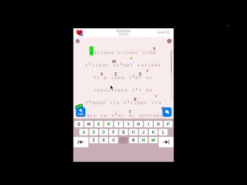 Video guide by Gameplay by Gift Codes for Games: Cryptogram Level 93 #cryptogram