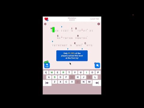 Video guide by Gameplay by Gift Codes for Games: Cryptogram Level 162 #cryptogram
