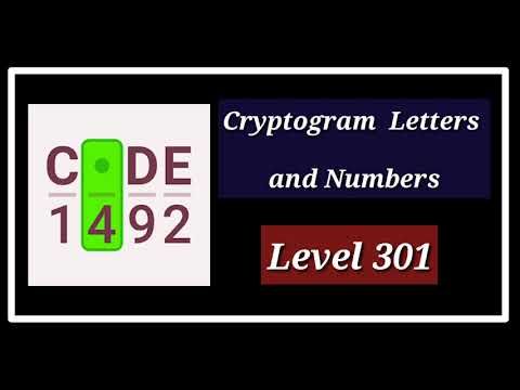 Video guide by الأستاذ كمال بكوش: Cryptogram Level 301 #cryptogram