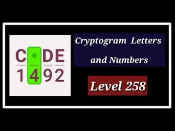 Video guide by الأستاذ كمال بكوش: Cryptogram Level 258 #cryptogram