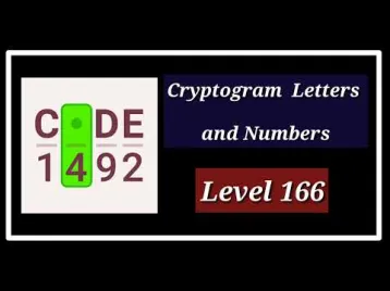 Video guide by الأستاذ كمال بكوش: Cryptogram Level 166 #cryptogram