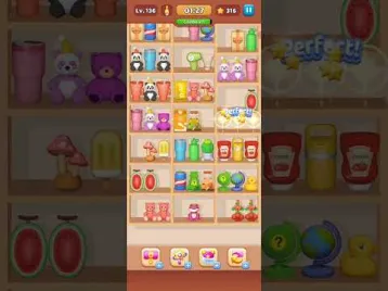Video guide by Fazie Gamer: Goods Sorting: Match 3 Puzzle Level 136 #goodssortingmatch