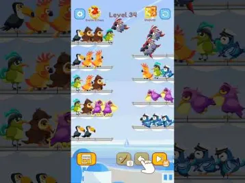 Video guide by Joydwip Gaming: Bird Sort Color Puzzle Game Level 34 #birdsortcolor