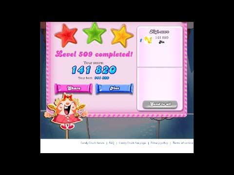 Video guide by Jin Luo: Candy Crush Saga Level 509 #candycrushsaga