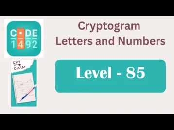 Video guide by SolutionGuruji: Cryptogram Level 85 #cryptogram