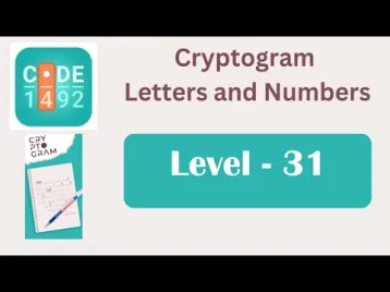Video guide by SolutionGuruji: Cryptogram Level 31 #cryptogram