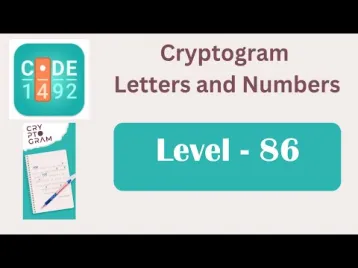 Video guide by SolutionGuruji: Cryptogram Level 86 #cryptogram