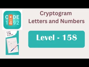 Video guide by SolutionGuruji: Cryptogram Level 158 #cryptogram
