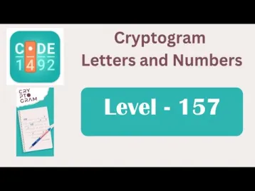 Video guide by SolutionGuruji: Cryptogram Level 157 #cryptogram