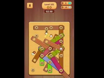 Video guide by NILSTROM gaming : Wood Nuts & Bolts Puzzle Level 101 #woodnutsamp
