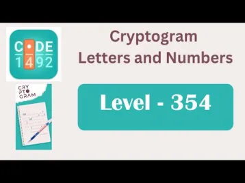 Video guide by SolutionGuruji: Cryptogram Level 354 #cryptogram